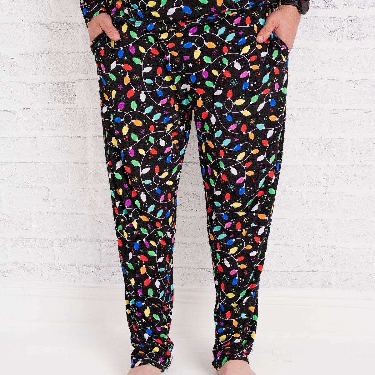 Christmas | Holiday Lights | Men’s Bamboo Lounge Pants