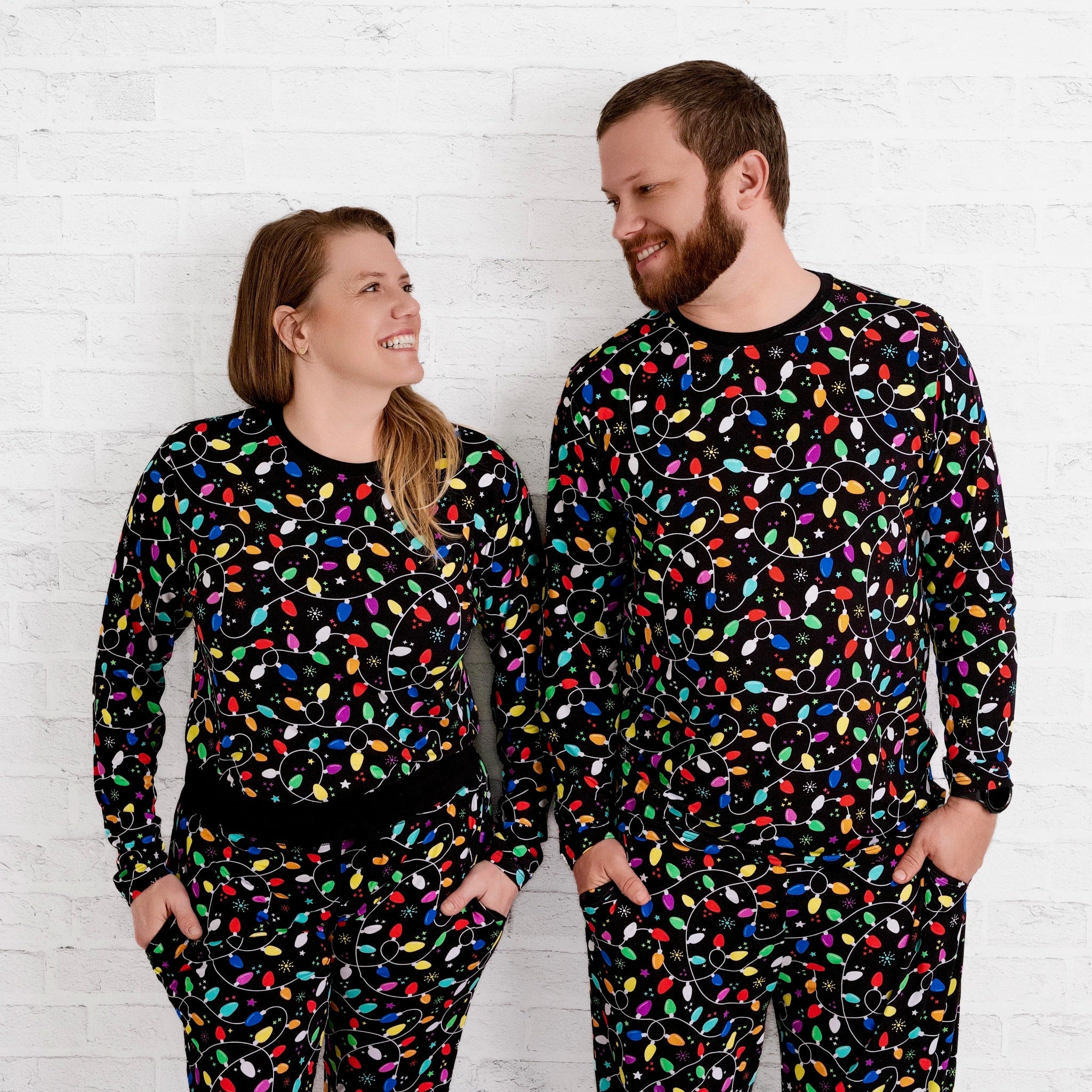 Holiday Lights | Unisex Adult Bamboo Pajama Top