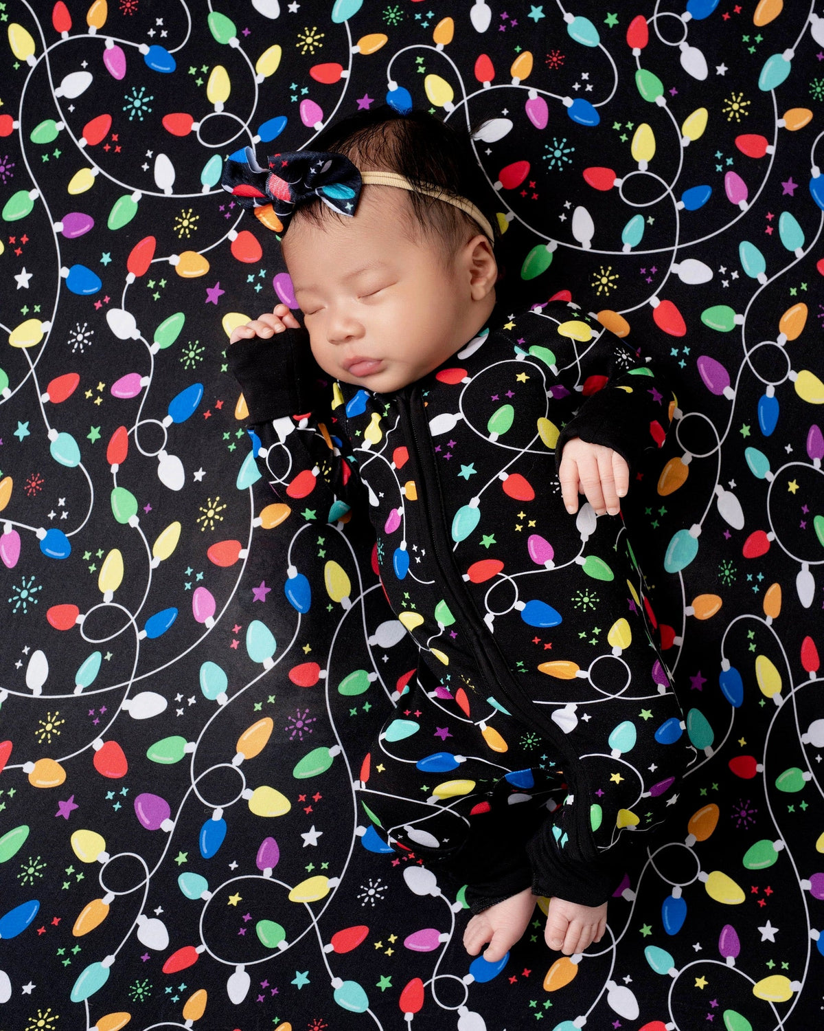Christmas | Holiday Lights | Bamboo Zipper Pajamas