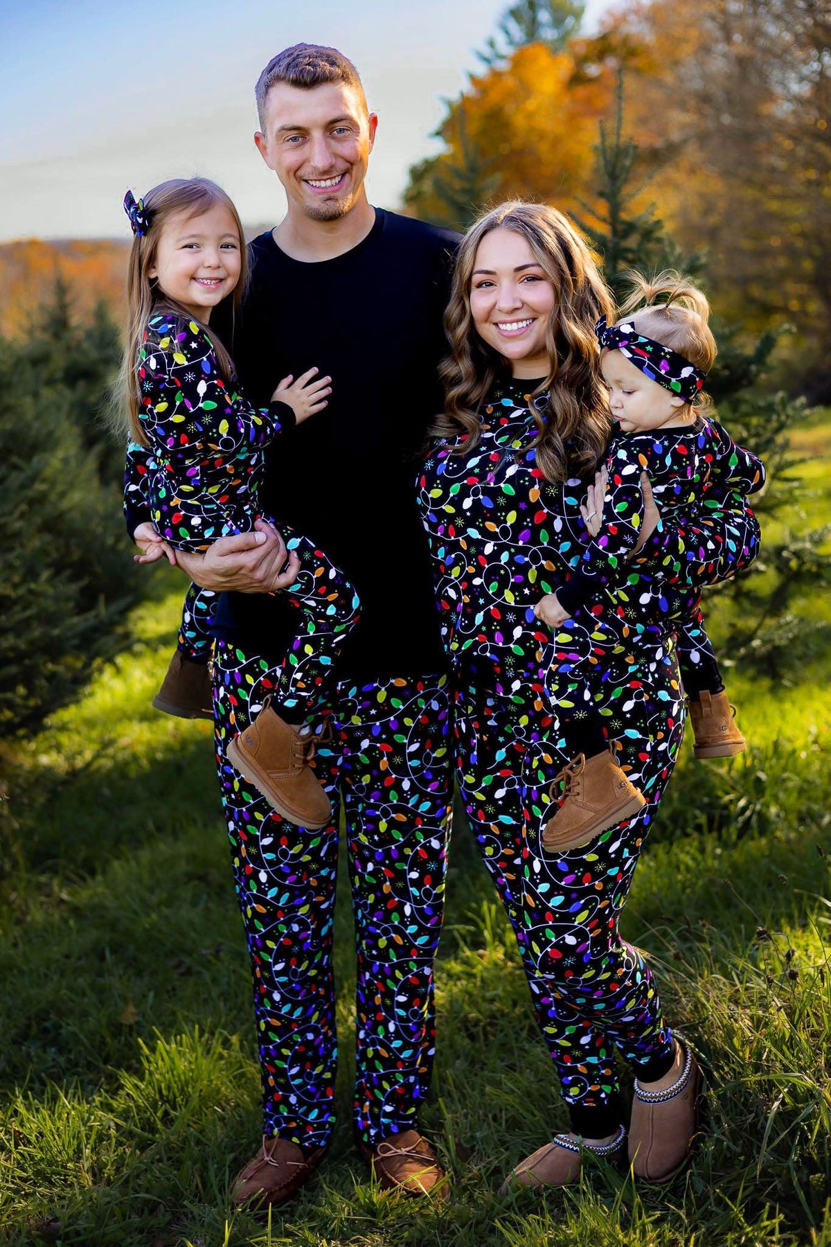 Christmas | Holiday Lights | Bamboo Two-piece Pajamas
