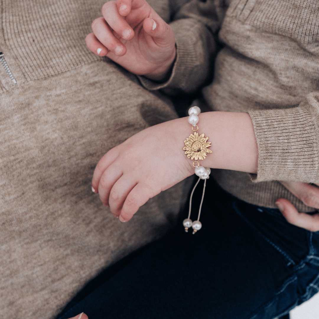 Mommy And Me Sunflower Necklace & Bracelet Set