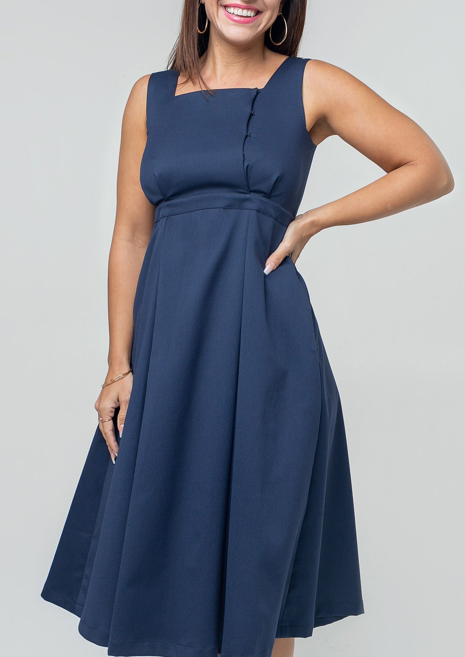 Petite Into The Blue Maternity & Nursing Dress