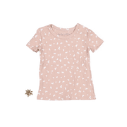 The Printed Short Sleeve Tee - Mauve Petal