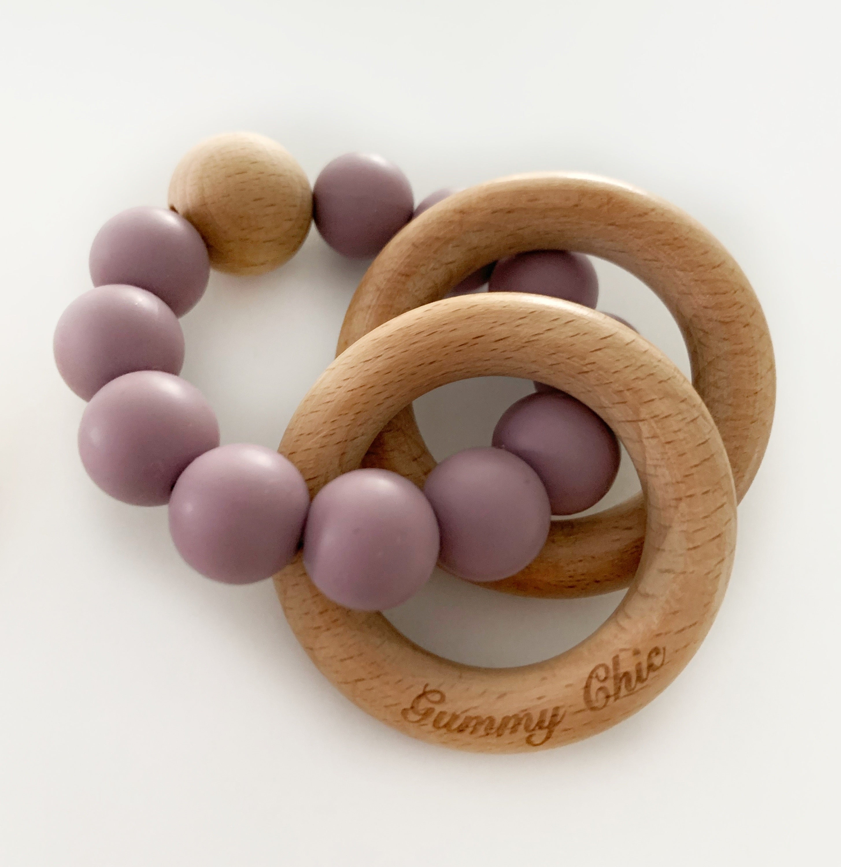 Teether Rattle With Baby Wood Rattle For Eye-hand Coordination