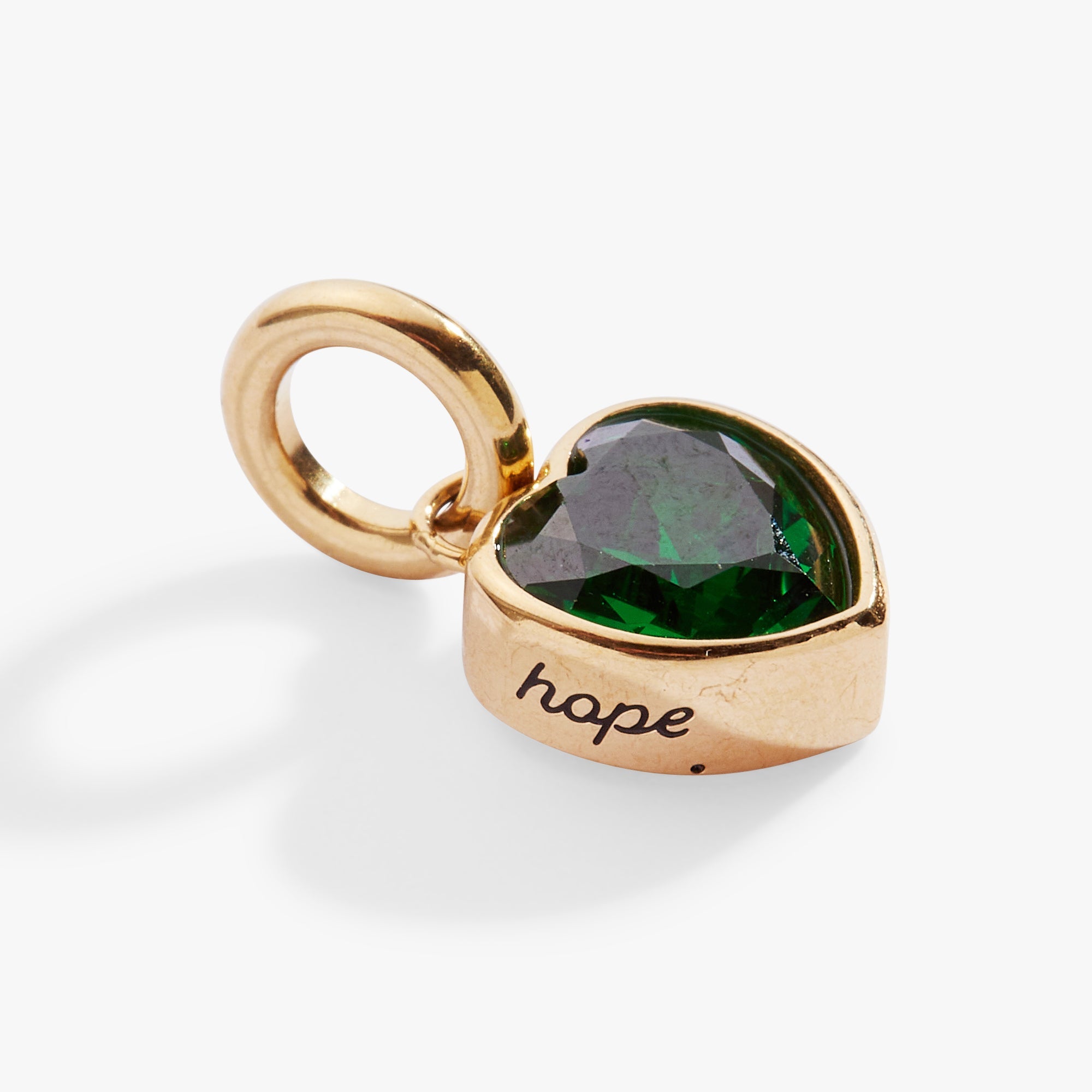 May 'hope' Heart Birthstone Charm