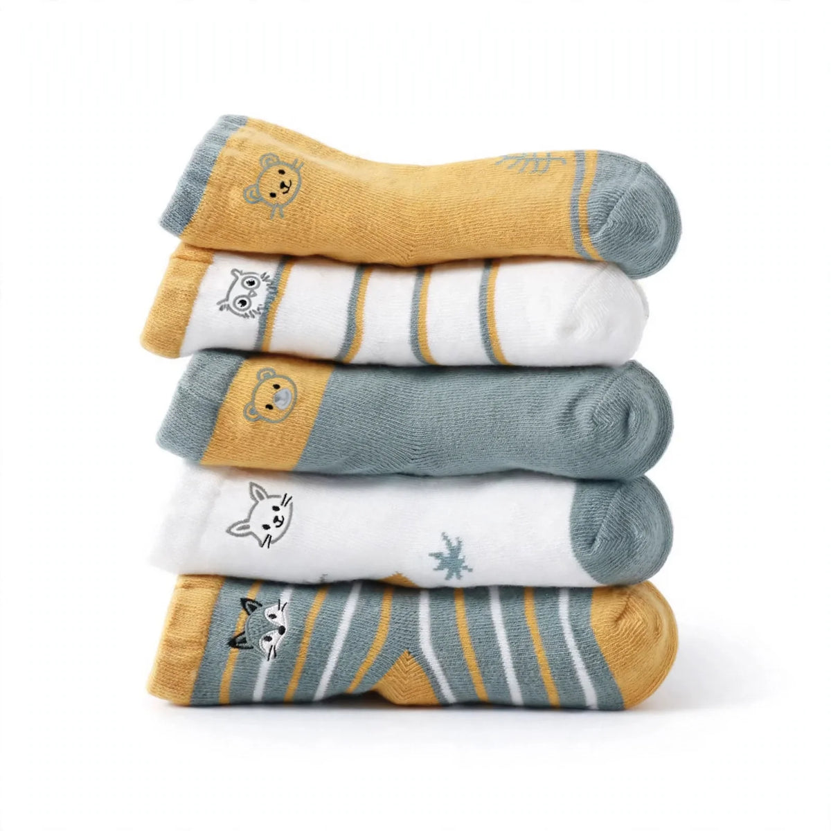 Organic Cotton Kids Sock Set (5-pack) | Breathable Toddler Socks| Autumn Bundle