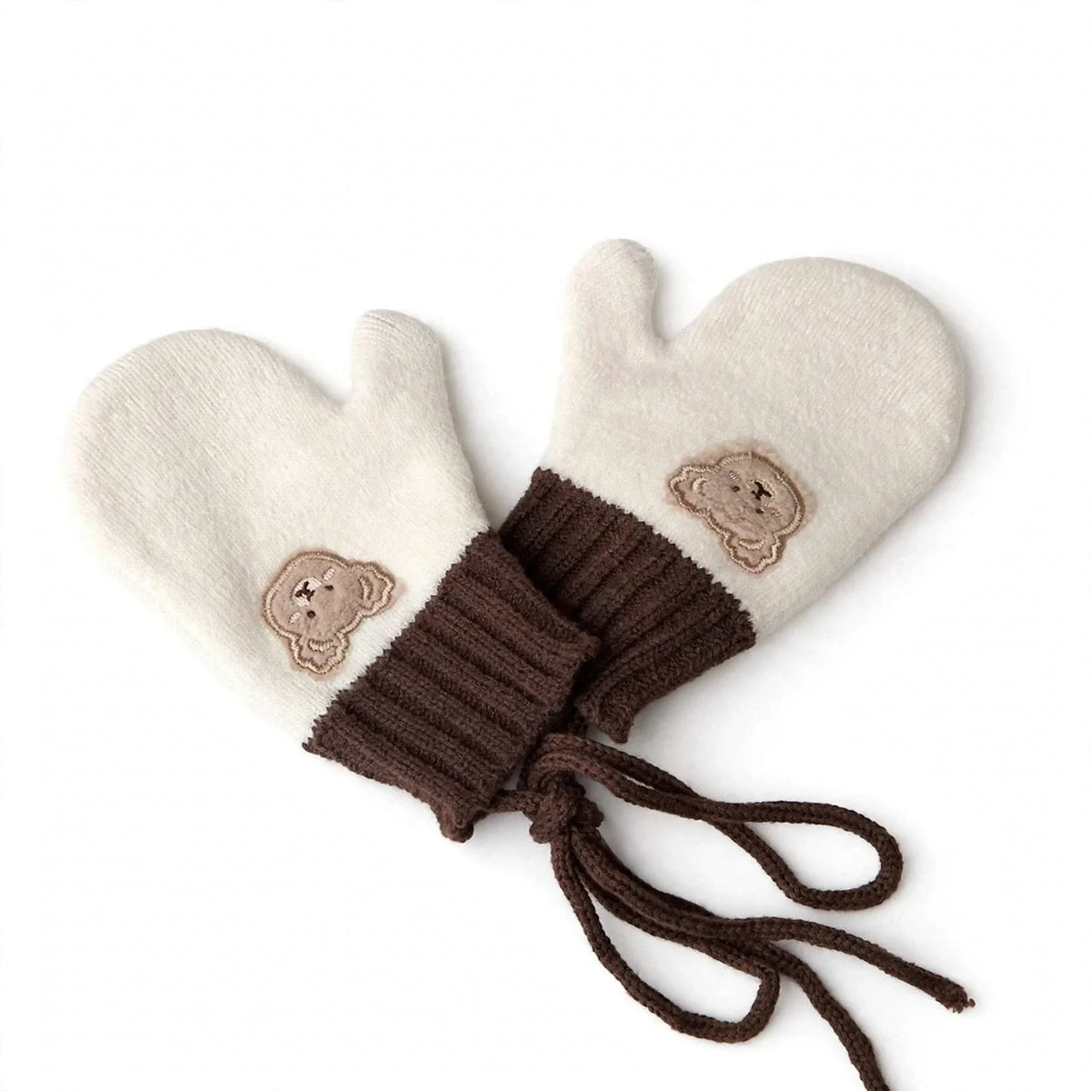 Kids Winter Gloves With String | Warm Toddler Mittens 2-5y