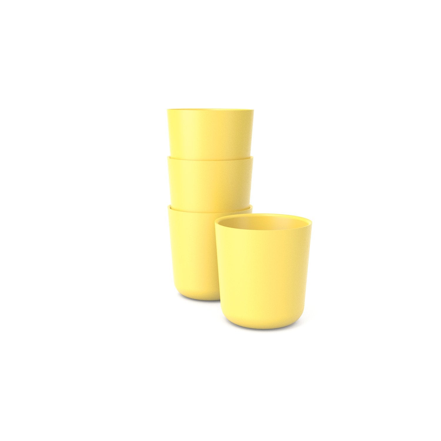 Bamboo Medium Cup - 4 Piece Set - Lemon