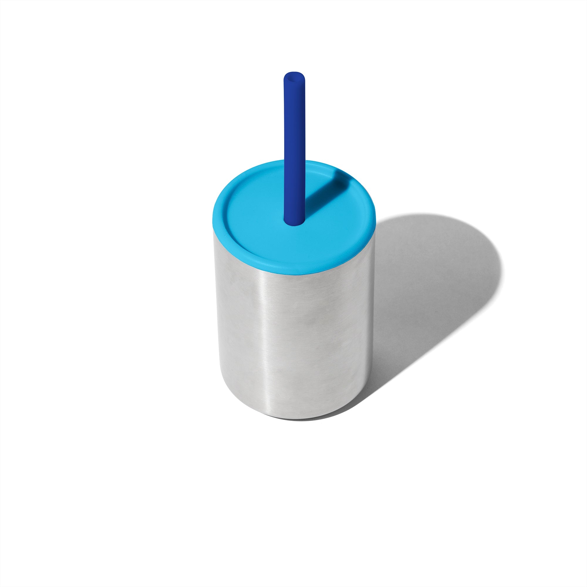 8 Oz. Avanchy Stainless Steel Baby Toddler Spill Proof Cup With Straw