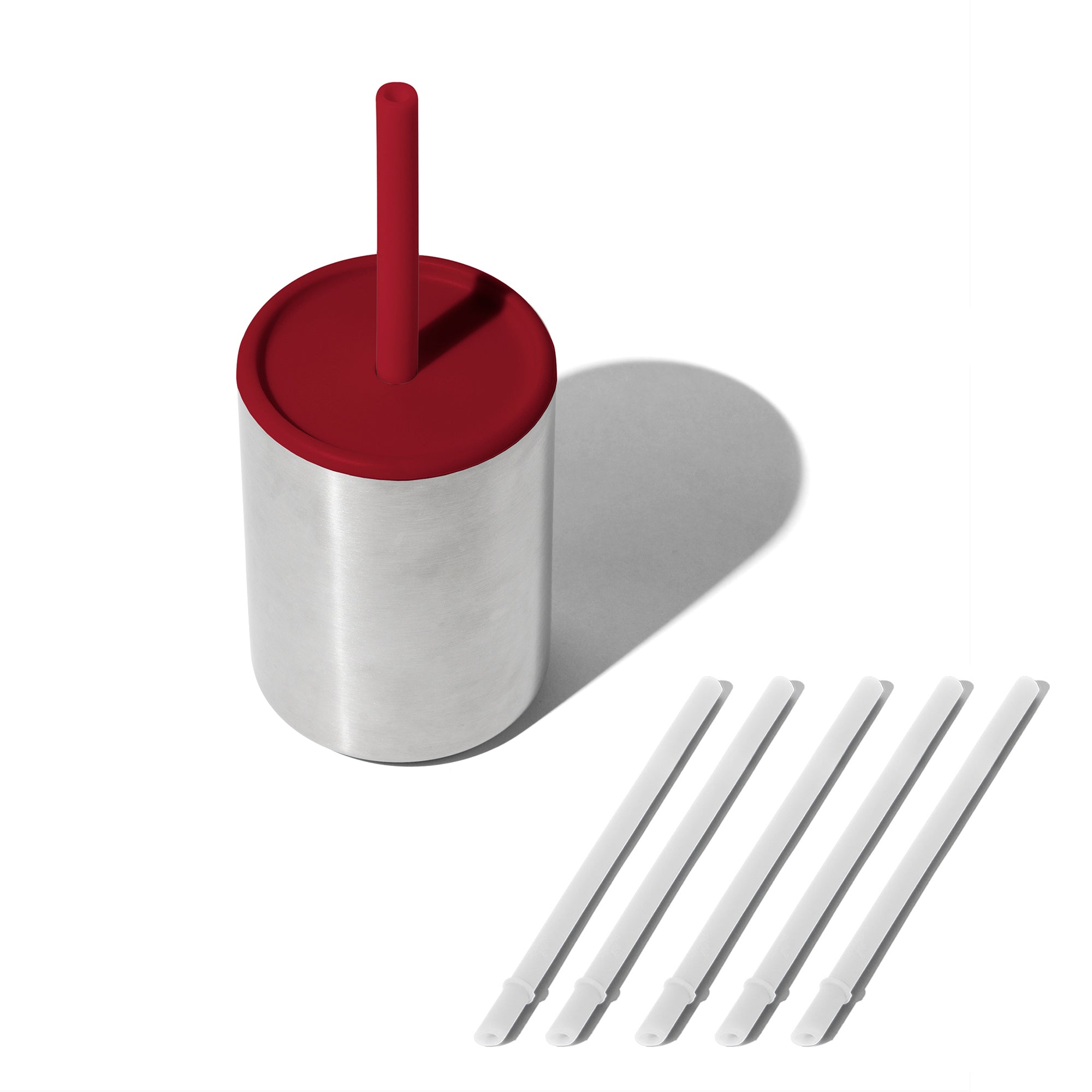 8 Oz. Avanchy Stainless Steel Baby Toddler Spill Proof Cup With Straw