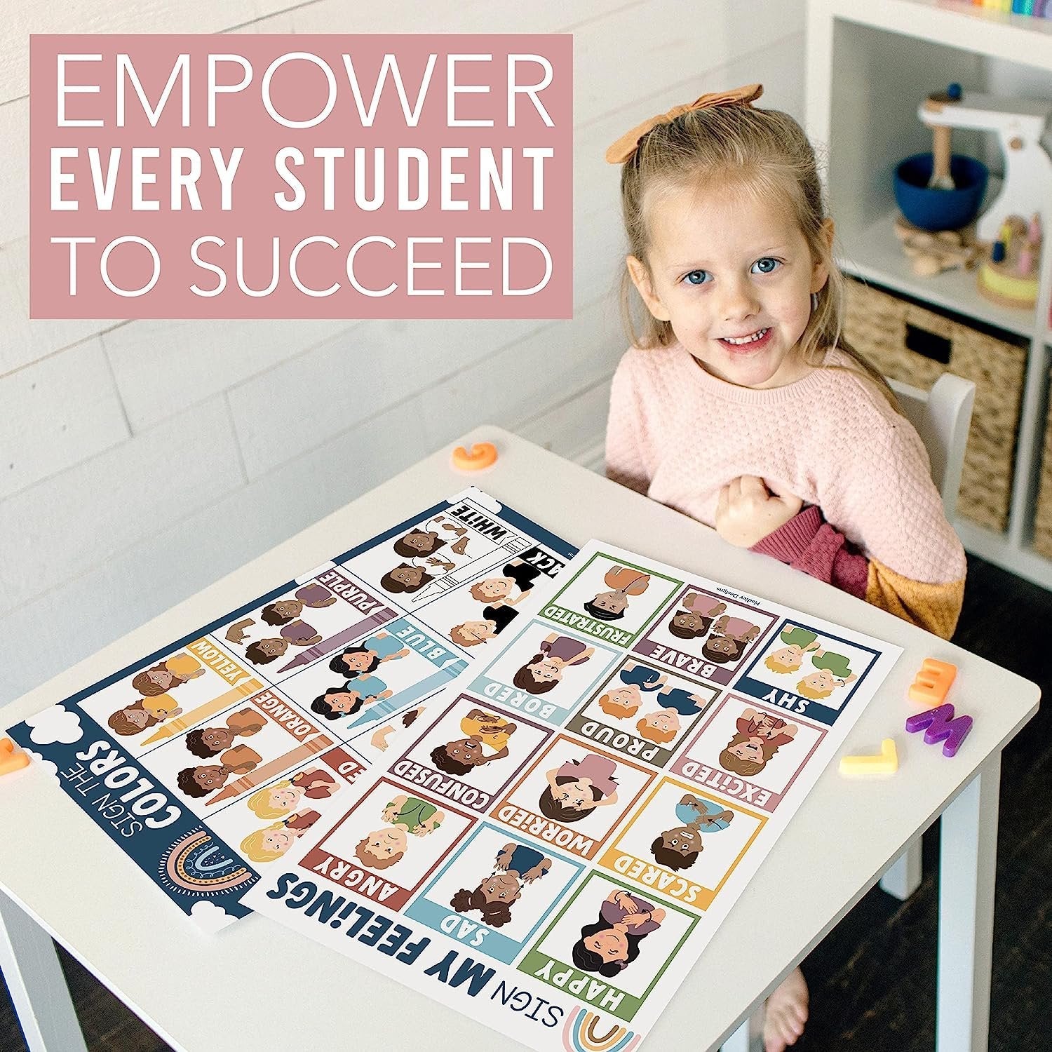 Asl Sign Language Kit: Boho 8 Poster Set