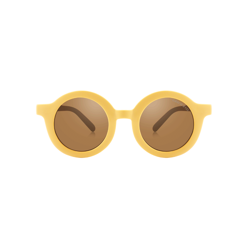 Original Round Sustainable Sunglasses | Bio-based  Bendable Polarized | Mellow Yellow