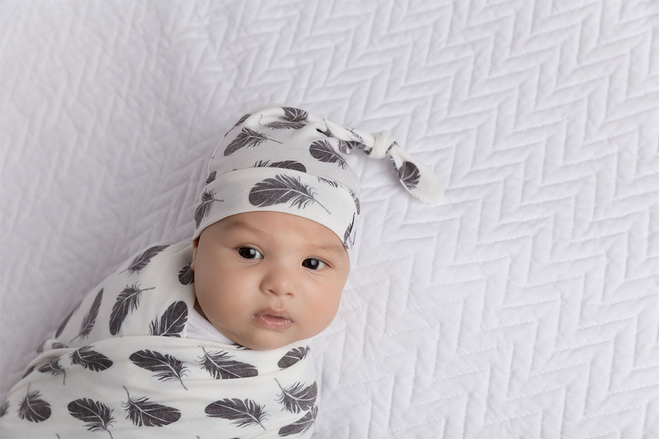 Newborn Top Knot Hat - Plume