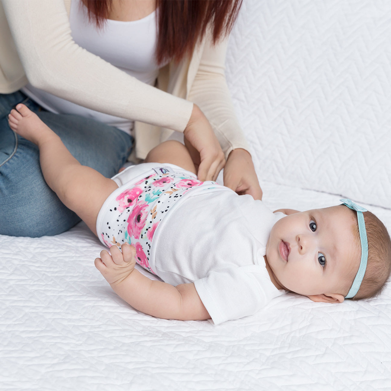 Colic & Gas Relief Baby Belly Band - Bloom