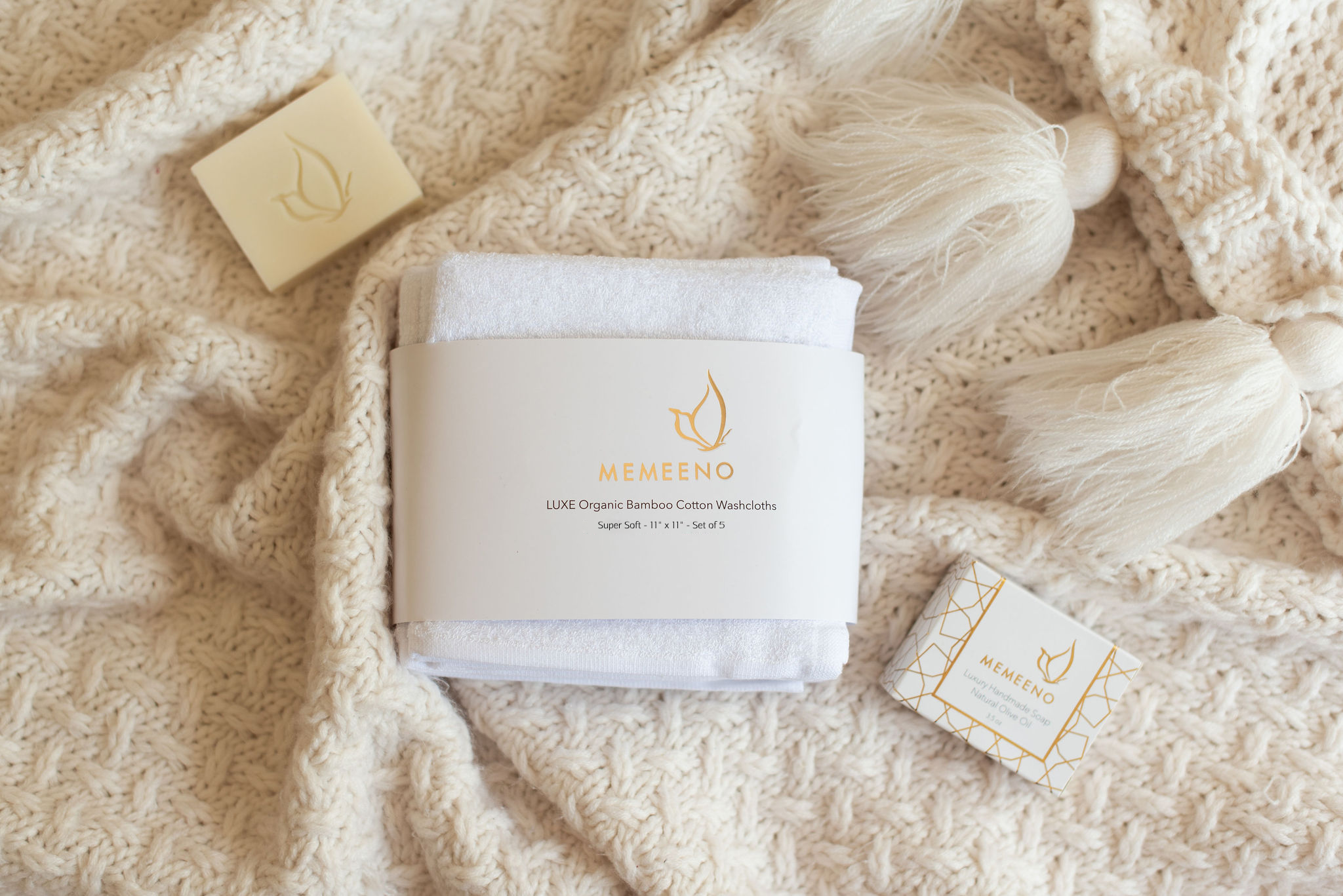 Organic Super Soft Bamboo Washcloths (set Of 5)