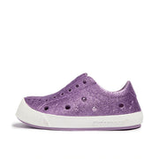 Toddler Girls Perforated Slip On Water Sneakers in Purple Glitter - Mermaid