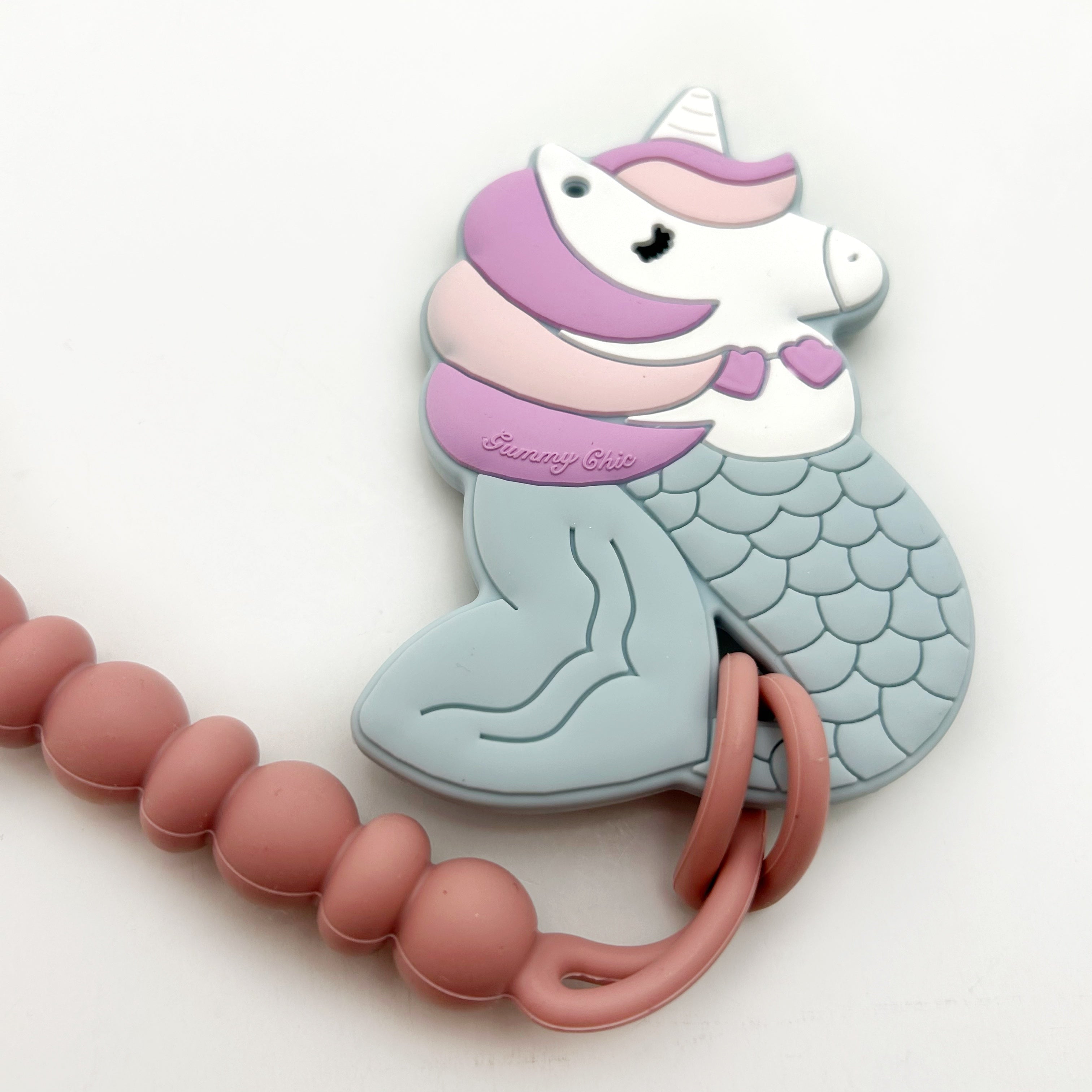 Mermicorn Clip On Teether - Food Grade Silicone Teether For Kids