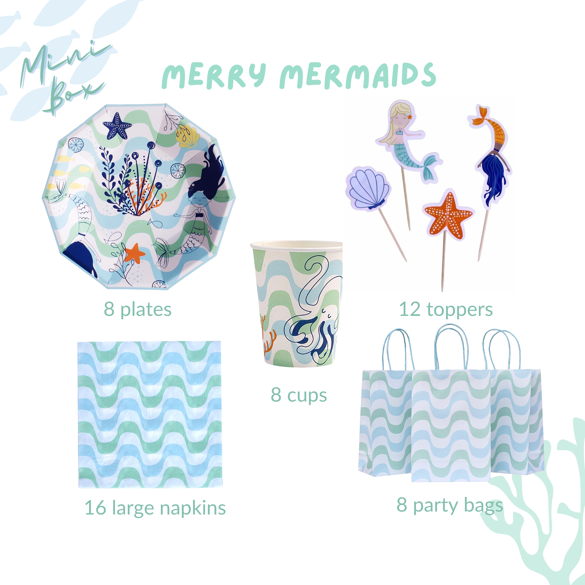 Merry Mermaids Party Supplies In A Box