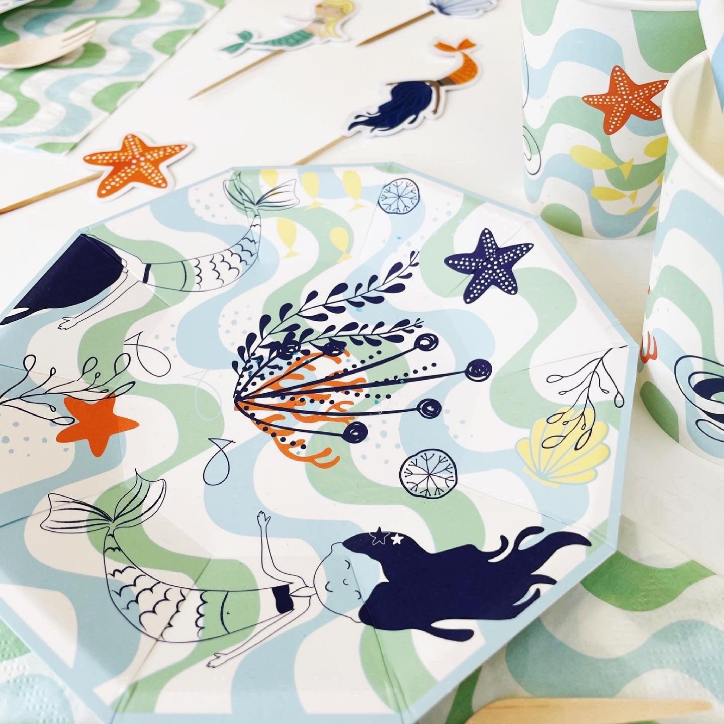 Merry Mermaids Small Plates (set Of 8)