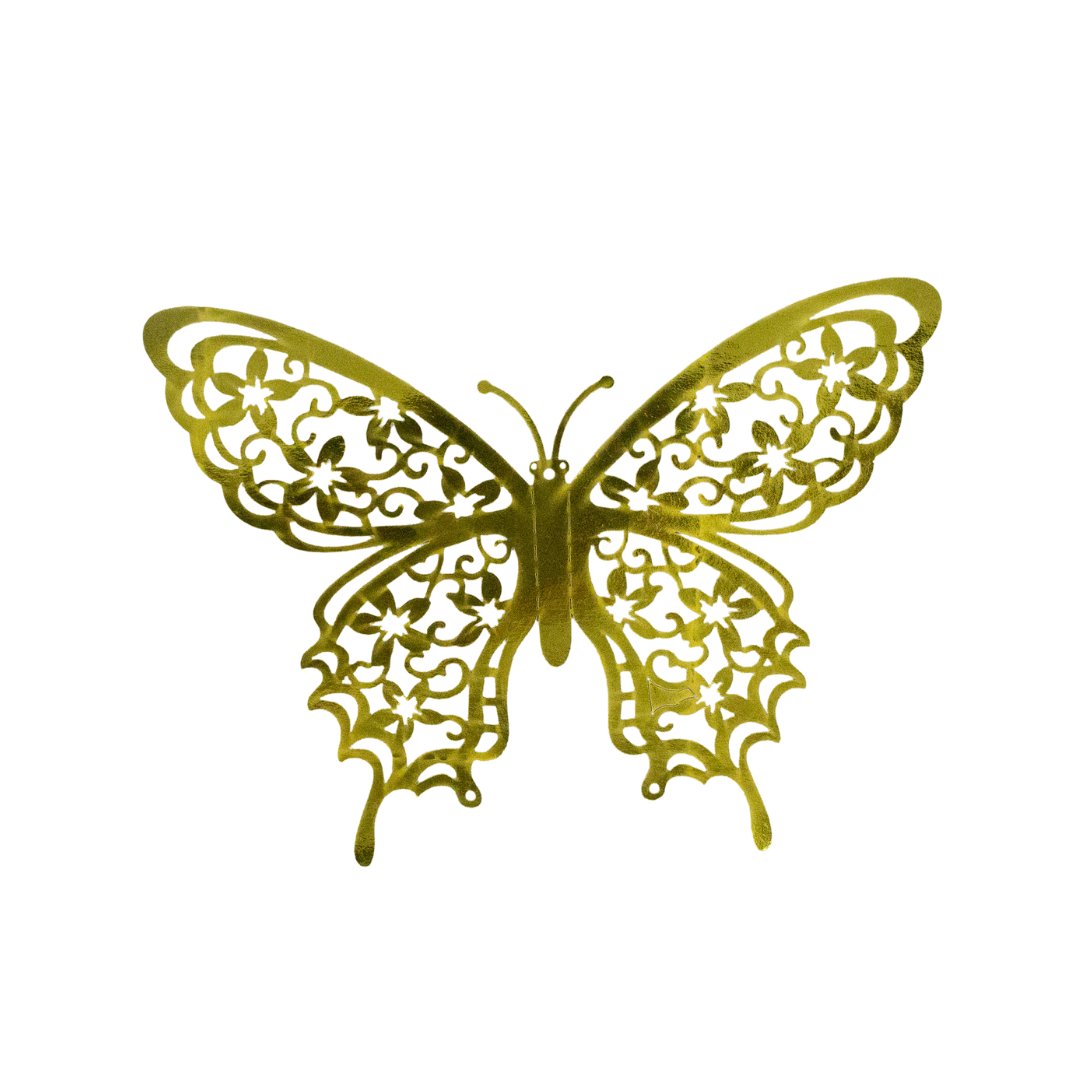 Gold 3d Butterfly Decor