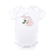 Michigan Apple Blossom Baby Onesie