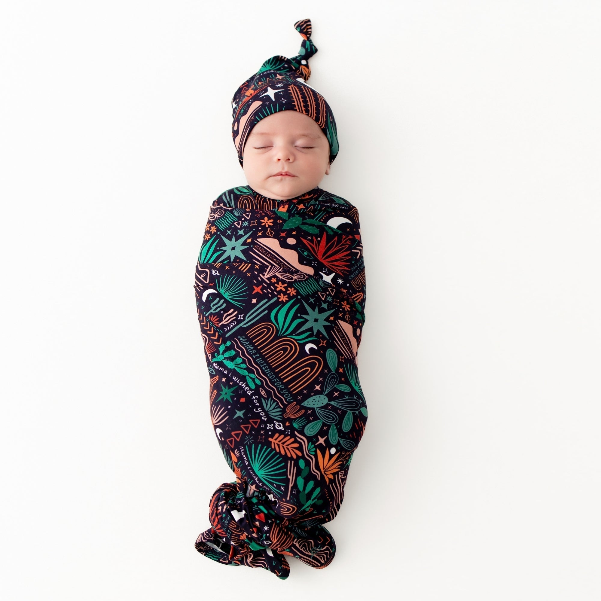The Forever Swaddle Blanket | Desert Cactus (midnight)