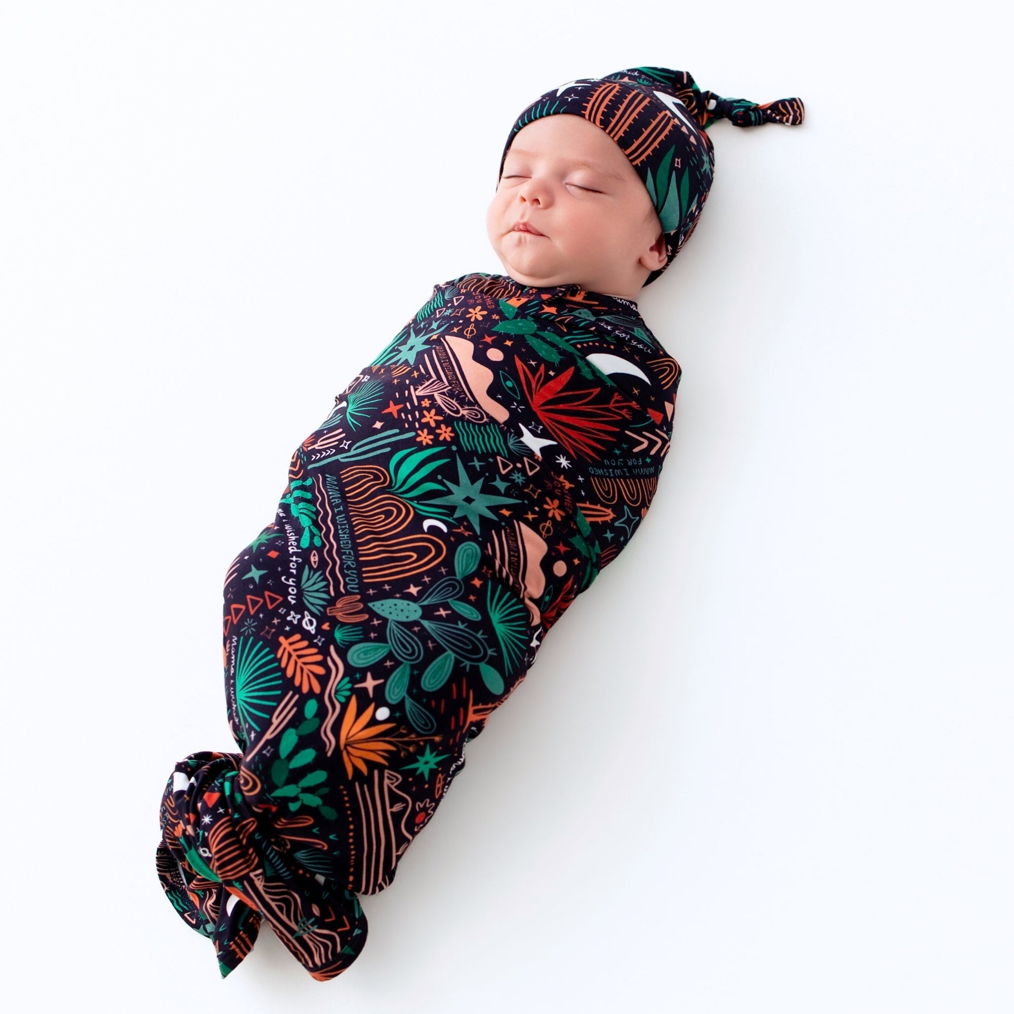 The Forever Swaddle Blanket | Desert Cactus (midnight)