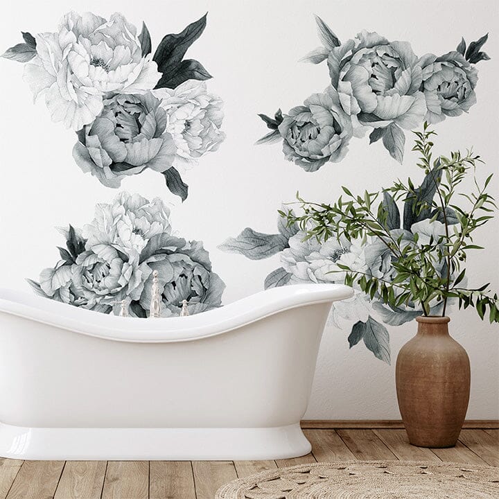 Midnight Peonies Wall Decals