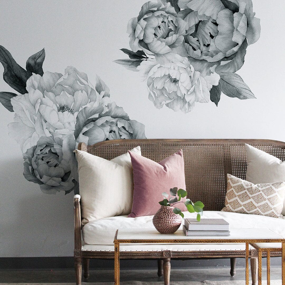 Midnight Peonies Wall Decals