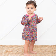 Midnight Petals Bodysuit Dress