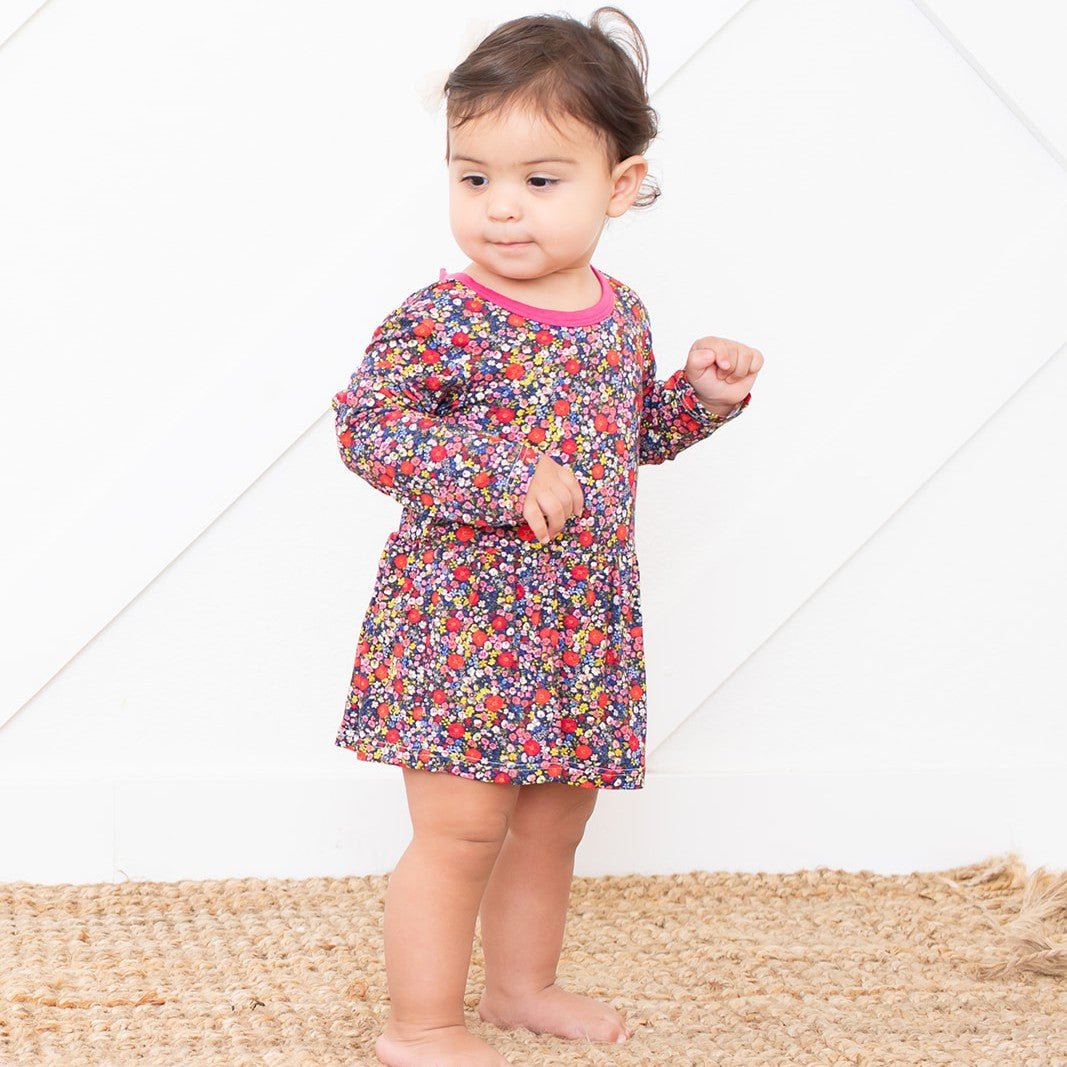 Midnight Petals Bodysuit Dress