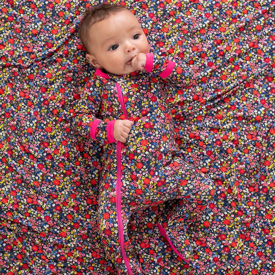 Midnight Petals Footie