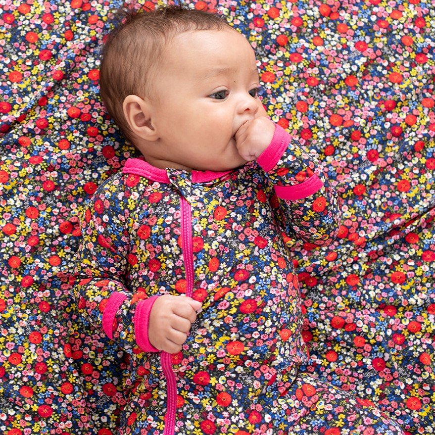 Midnight Petals Footie