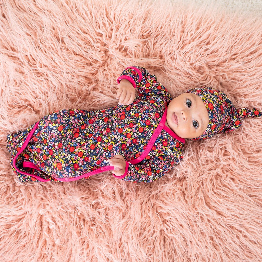 Midnight Petals Gown & Hat