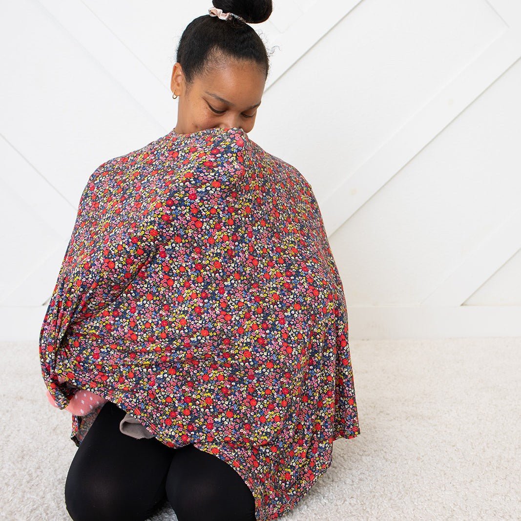 Midnight Petals Nursing Cover