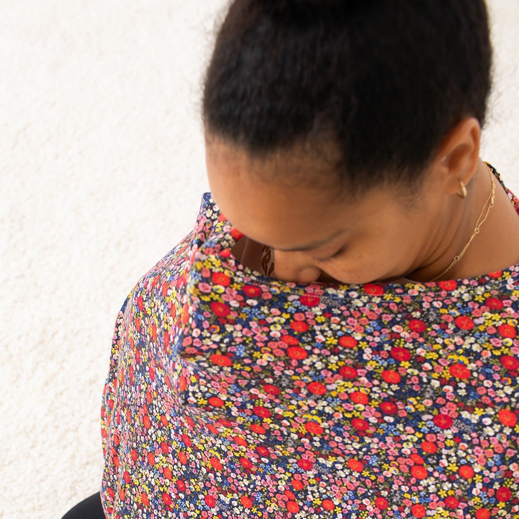Midnight Petals Nursing Cover