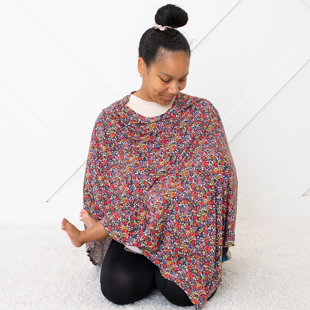 Midnight Petals Nursing Cover