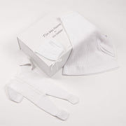 Miel | Baby White Cotton Knit All-in-one Gift Set (3)