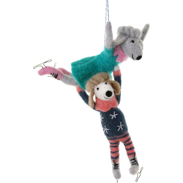 Skating Poodles Ornament