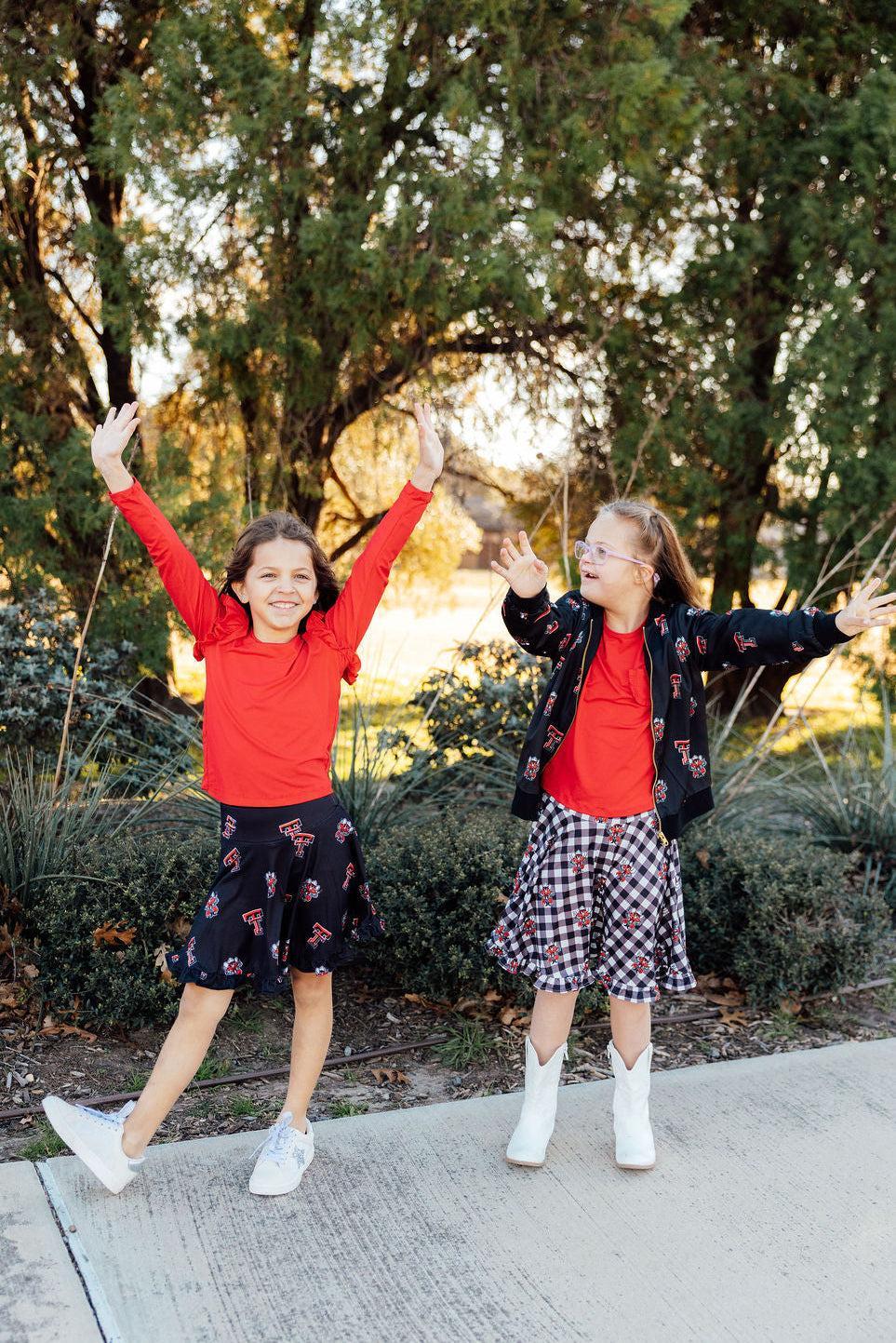 Texas Tech Black Raider Red Twirl Skort