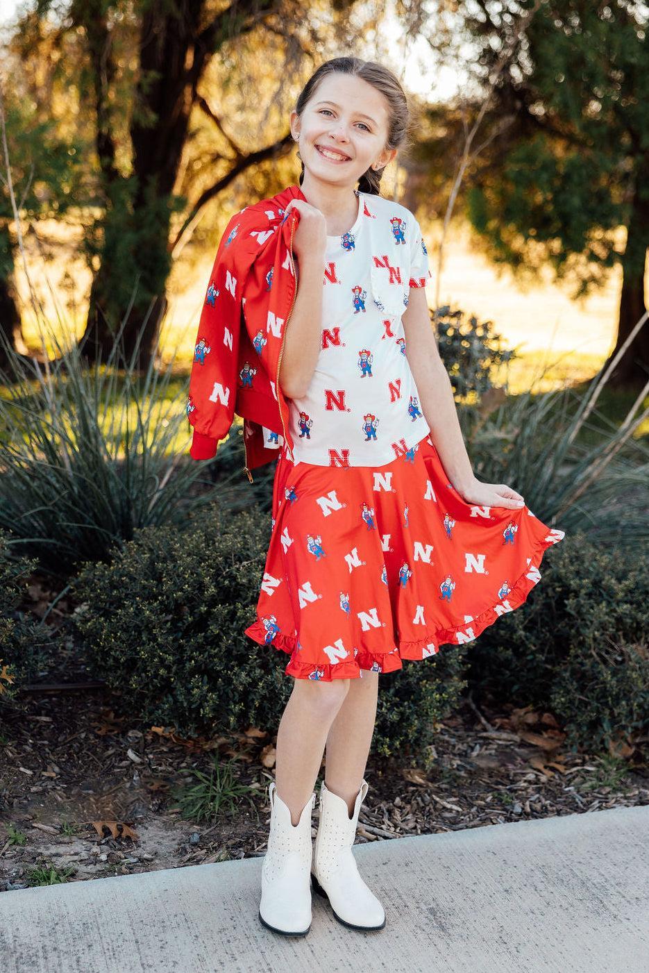 Nebraska Red Herbie Husker Twirl Skort