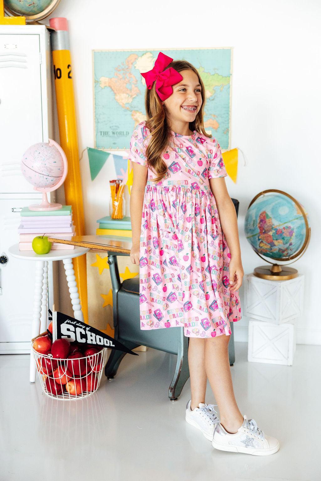 2nd Grade S/s Pocket Twirl Dress
