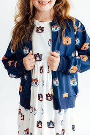 Auburn Blue Aubie Satin Jacket