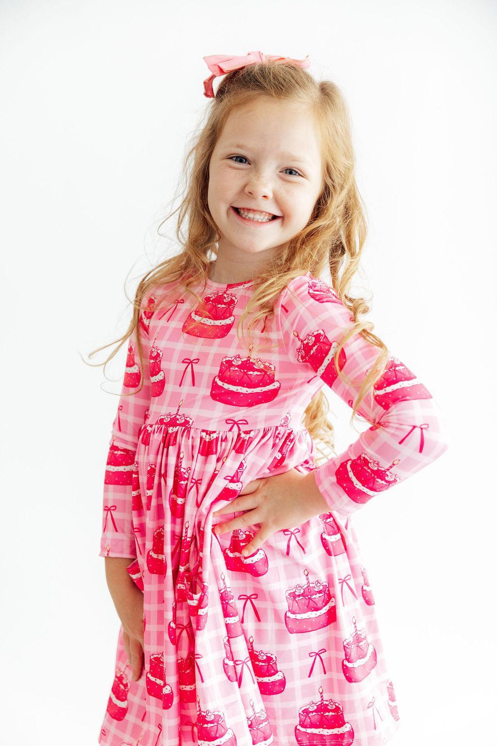 Make A Wish L/s Pocket Twirl Dress