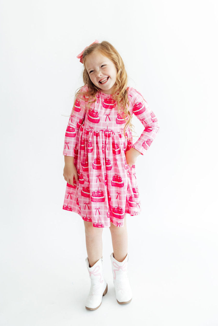 Make A Wish L/s Pocket Twirl Dress