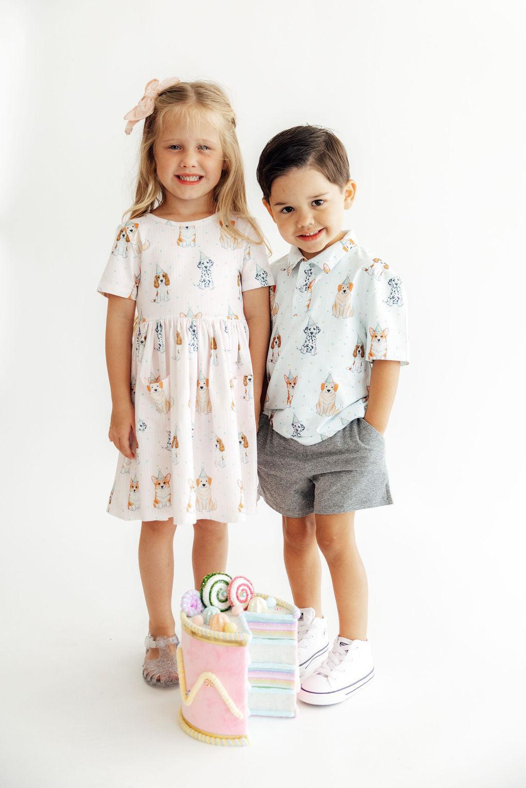 Party Pups S/s Pocket Twirl Dress
