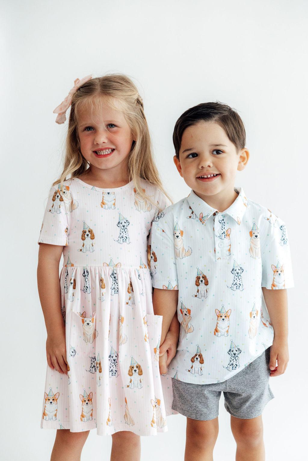 Party Pups S/s Pocket Twirl Dress