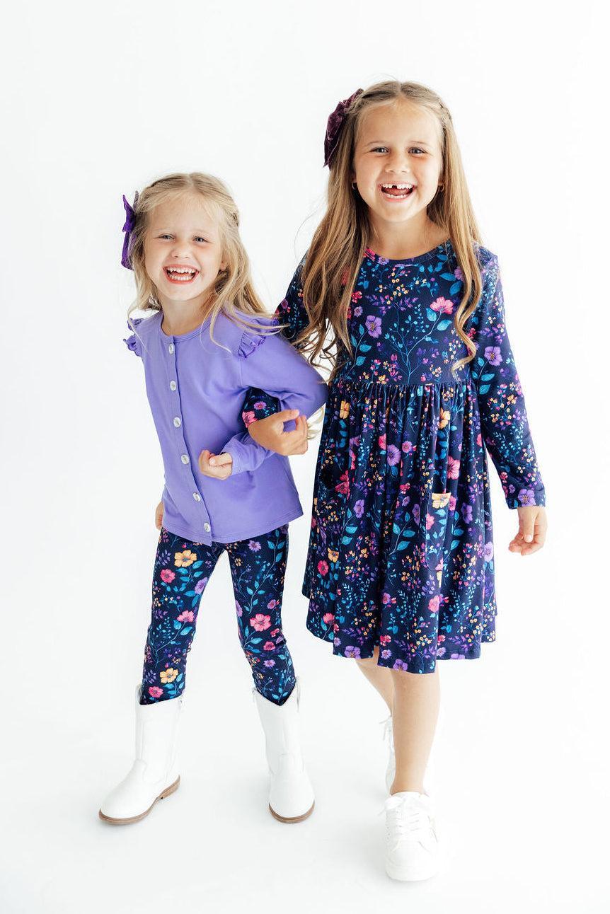 Botanical Beauty L/s Pocket Twirl Dress