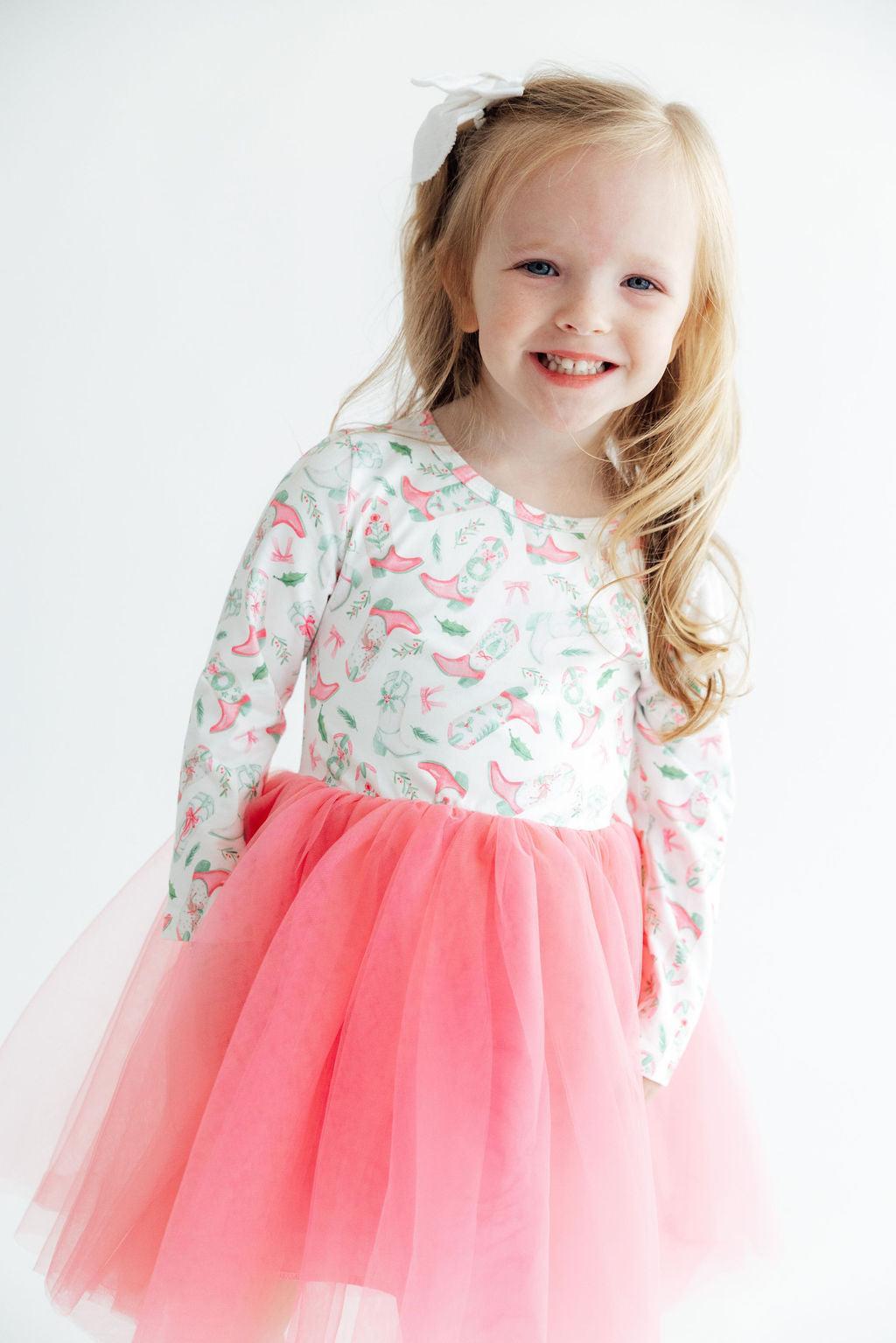 Country Christmas L/s Tutu Dress