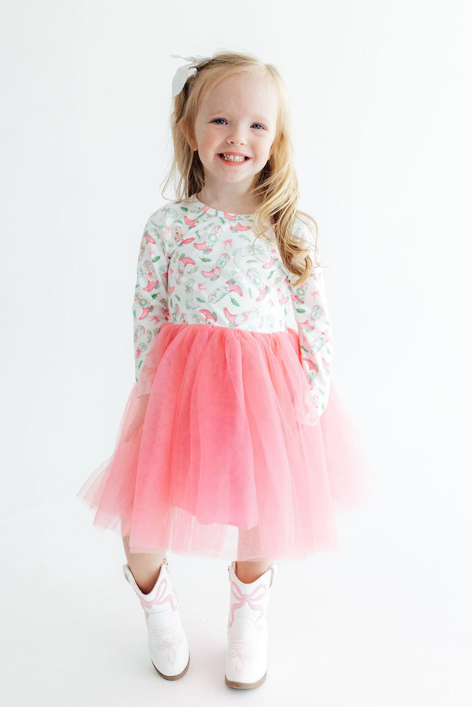Country Christmas L/s Tutu Dress